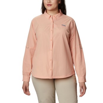 Dámské Košile Columbia Coral Point Long Sleeve Woven Plus Size Světle Koralove UZTMCP893